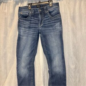 Buckle Men's Skinny Jeans - Dark Blue